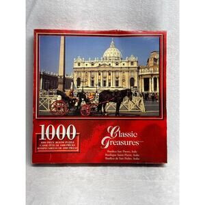 Vintage Classic Treasures 1,000 Piece Jigsaw Puzzle Basilica San‎ Pietro Italy